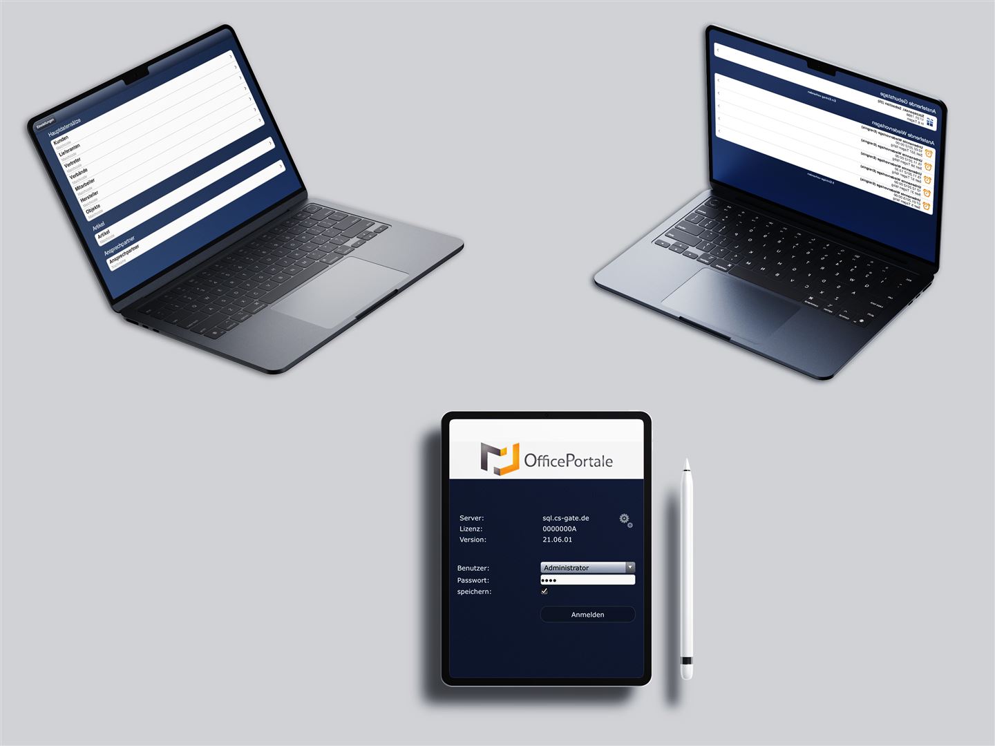 Macbook Mockup in verschiedenen Perspektiven