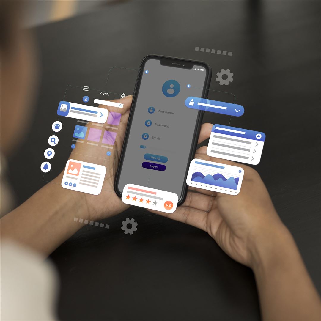 Handy mit App-Ansicht